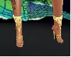 Gold sandals for Emerald