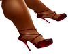 deep red shimmer heels