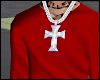 S. V-Neck Sweater Red