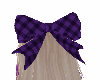 *S* Purple Plaid Bow