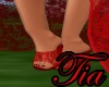 Tia LACE HEELS RED