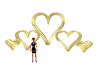 Heart Sculpture-Gold