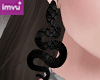 Ѷ Black Snake Earrings