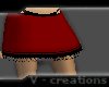 [V] dark red miniskirt