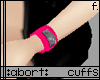 :a: Hot Pink PVC Cuffs F
