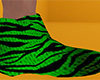 Green Tiger Stripe Slippers (M)