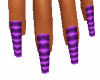 Purple Striped Nails