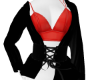 corset blouse red top