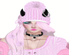 winter pink wool hat