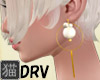 Gold Pearl Earrings +