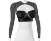 BLACK CHRYSTAL SEXY TOP