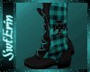 !E! Teal IronCross Boots
