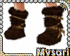 Fur Faux Boots Brown
