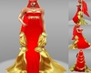 Red & Gold Wedd. Gown