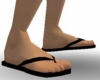 Black flip flops