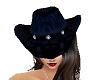 Blue Black Cowgirl Hat