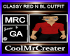 CLASSY RED N BL OUTFIT