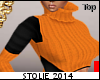 Tangerine-Fitted Sweater