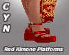 Red  Kimono Platforms