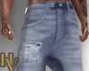 <Hv>Baggy Ripped Jean-Gr