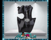 *D* Silver Star Earrings