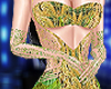 Green Beaded Gloves