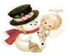 angel and snowman