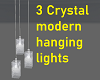 hanging lights 3 crystal