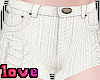 white knit femboy shorts