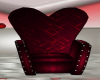 Dark Red Heart Chair KK