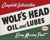 Wolf's Head Oil Sign