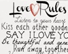 LOVE RULES Wall Frame
