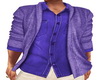 Purple Sweater W/Shirt M