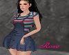 striped top with bib dre