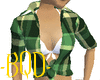 -BQD- Green Plaid shirt