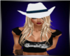 Blue/white cowgirl hat 