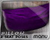 m' purple pillow '2seat