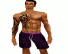 M purple shorts