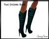 Teal Stiletto Boots