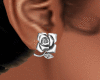 Silver Rose Earring