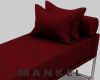 Bed End Couch Red