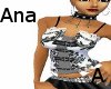 Ana-black&white corset