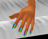 samll Hands Rainbow nail