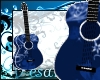 Decorative guitar blue
