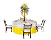 Yellow/white guest table