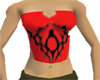 Red tube top