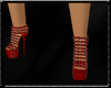 Red stud spike heels