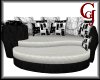 Deco B & W Love Couch