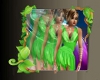 Frill mini dress- green