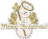 Angel Snowman sticker